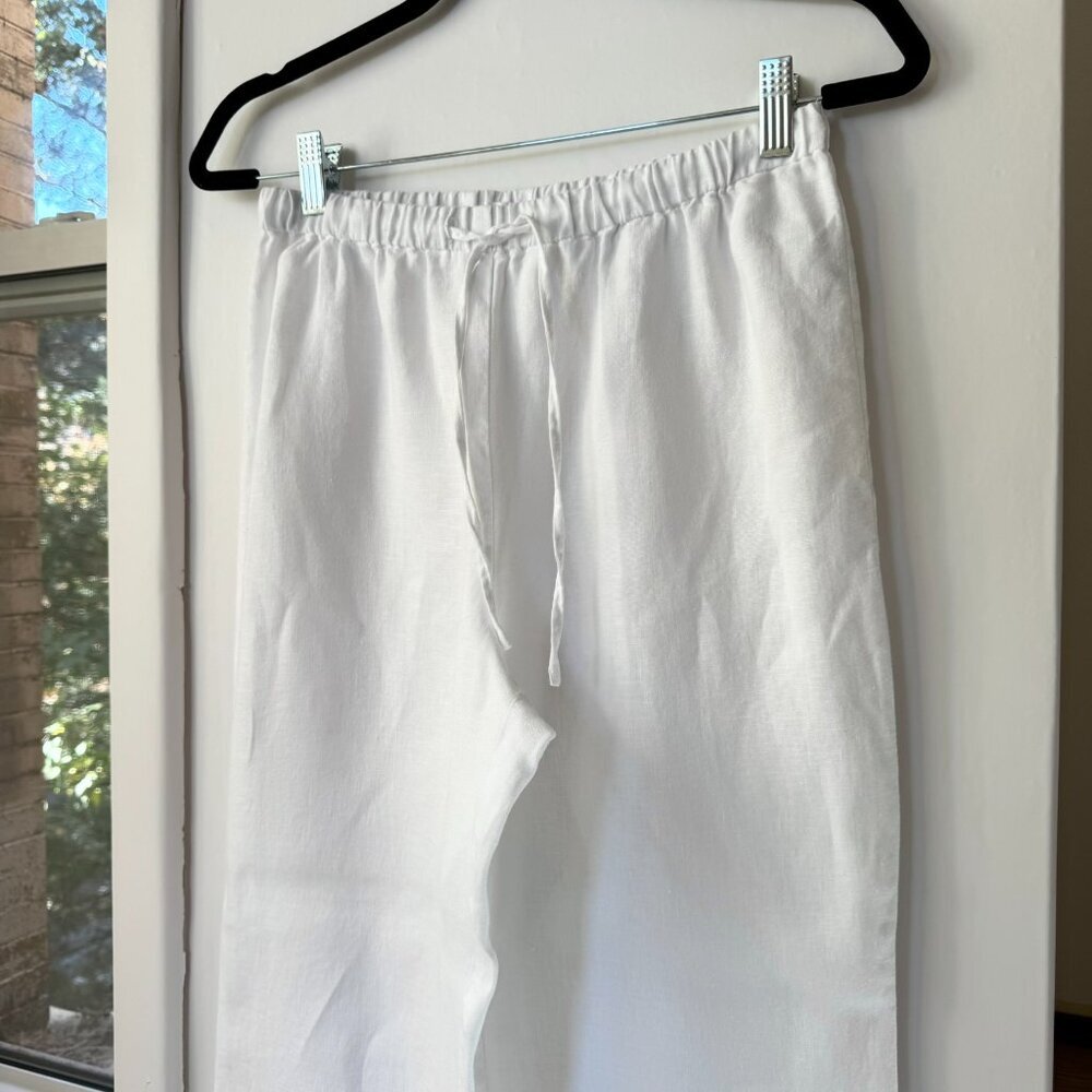 NWT Reformation Olina Linen Pants White Small - Picture 6 of 11